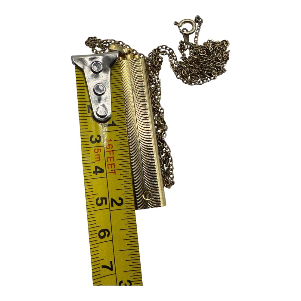 Vintage Gold-Tone Digital Watch Pendant Necklace‎ – 2” Retro Timepiece - Picture 7 of 7